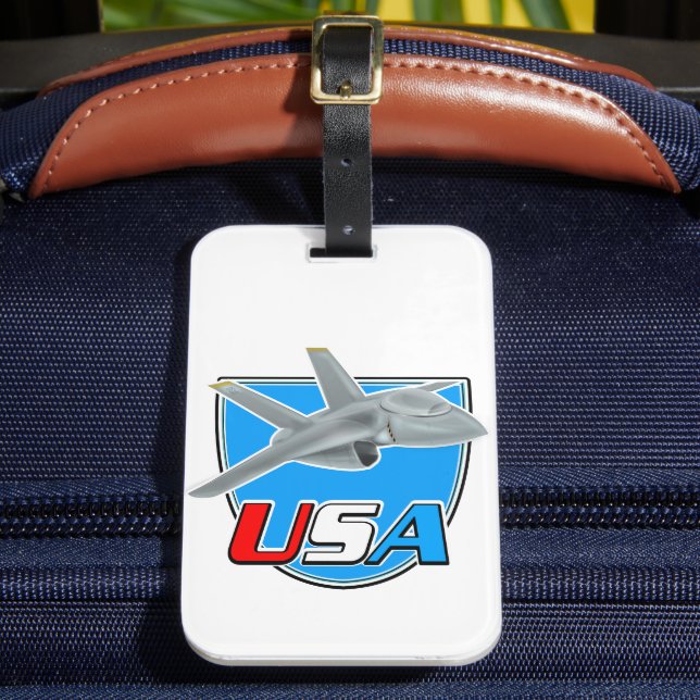 USA JET FLYGPLAN LOGOTYP BAGAGEBRICKA (Framsida Insitu 2)