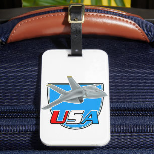 USA jetplanslogotyp Bagagebricka
