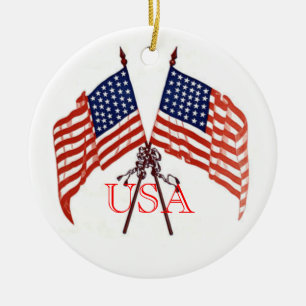 USA jul Julgransprydnad Keramik