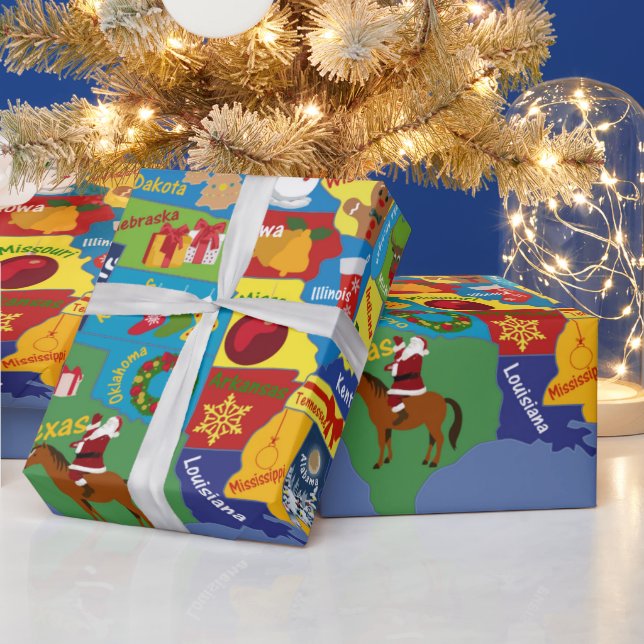 USA Jul Karta Presentpapper (Helgdagar)
