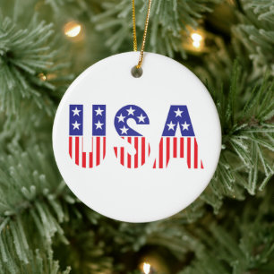 USA JULGRANSPRYDNAD KERAMIK