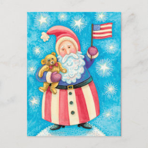 USA jultomtenjul Helg Vykort