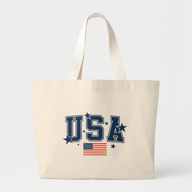 USA Jumbo Tote Bag Tygkasse (Framsidan)
