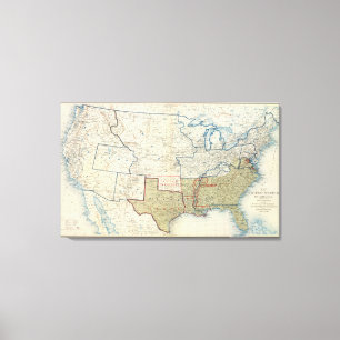 USA Juni 1861 Canvastryck