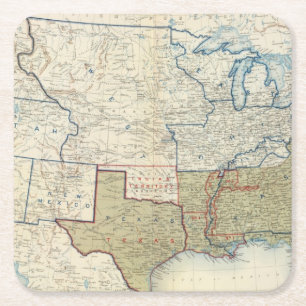 USA Juni 1861 Underlägg Papper Kvadrat