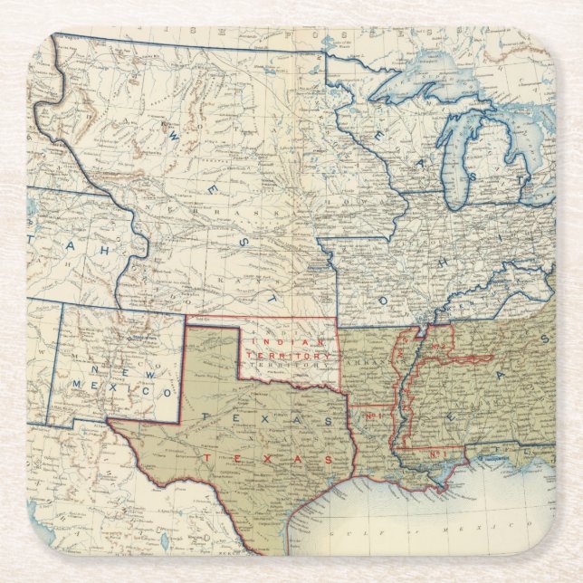 USA Juni 1861 Underlägg Papper Kvadrat (Framsidan)
