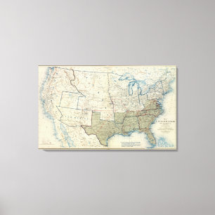 USA Juni 1862 Canvastryck