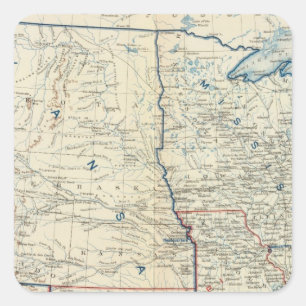 USA Juni 1862 Fyrkantigt Klistermärke