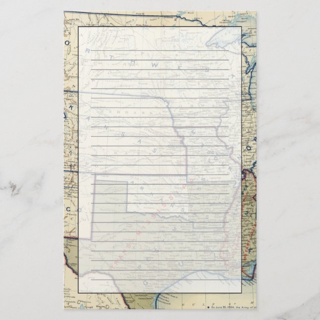 USA Juni 1864 Brevpapper (Framsida)