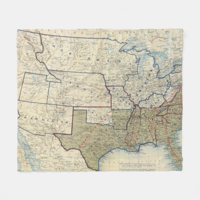 USA Juni 1864 Fleecefilt (Framsidan (Horisontell))