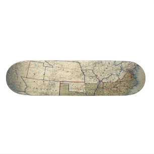 USA Juni 1864 Old School Skateboard Bräda 18 Cm