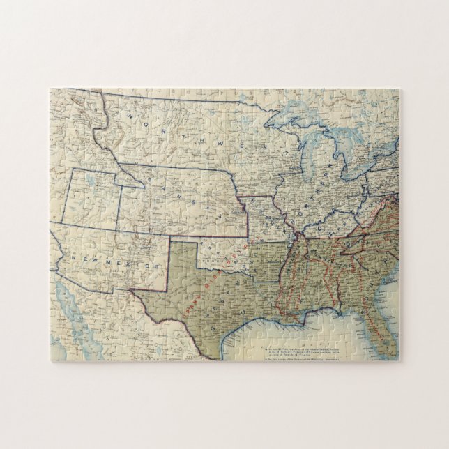 USA juni 1864 Pussel (Horisontell)