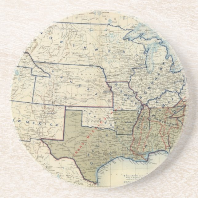 USA juni 1864 Underlägg Sandsten (Framsidan)
