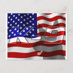 USA K9 Design Vykort