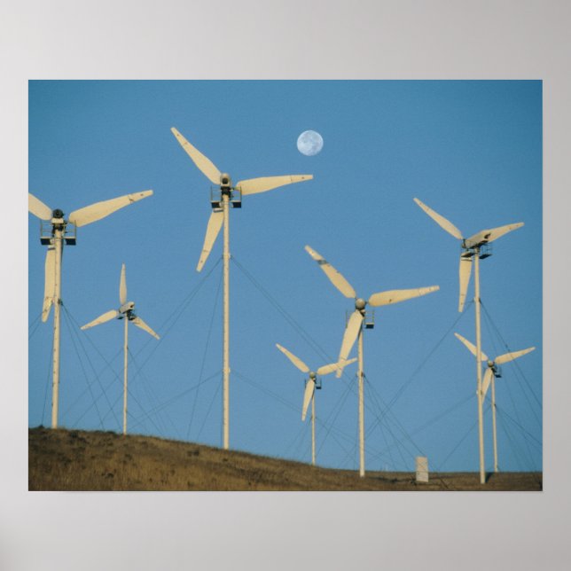USA, Kalifornien, Altamont Pass, vind Generators. Poster (Framsidan)