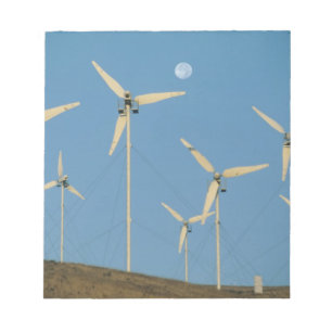 USA, Kalifornien, Altamont Pass, vindgeneratorer. Anteckningsblock
