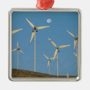 USA, Kalifornien, Altamont Pass, vindgeneratorer. Julgransprydnad Metall