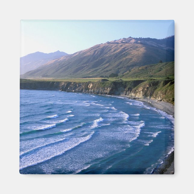 USA, Kalifornien, Big Sur, Bay längs Highway 1. Magnet (Framsidan)
