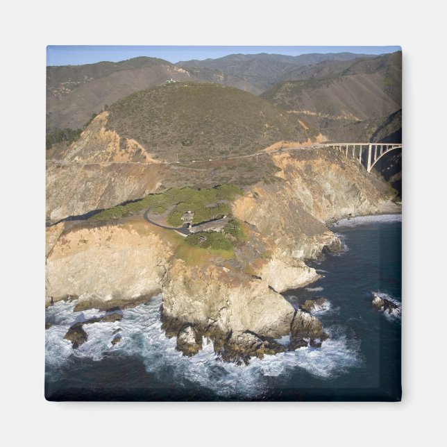 USA. Kalifornien. Big Sur. Bixby Bridge Magnet (Framsidan)