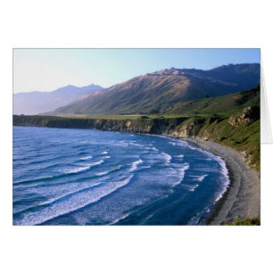 USA, Kalifornien, Big Sur, vik längs Highway 1. Hälsningskort
