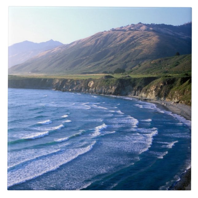 USA, Kalifornien, Big Sur, vik längs Highway 1. Kakelplatta (Framsidan)