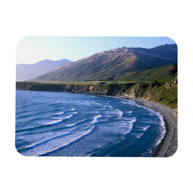 USA, Kalifornien, Big Sur, vik längs Highway 1. Magnet (Horisontell)