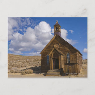 USA Kalifornien, Bodie, gammal kyrka i öken Vykort