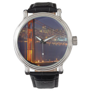 USA, Kalifornien. Golden Gate-bron nattetid Armbandsur