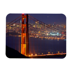USA, Kalifornien. Golden Gate-bron nattetid Magnet