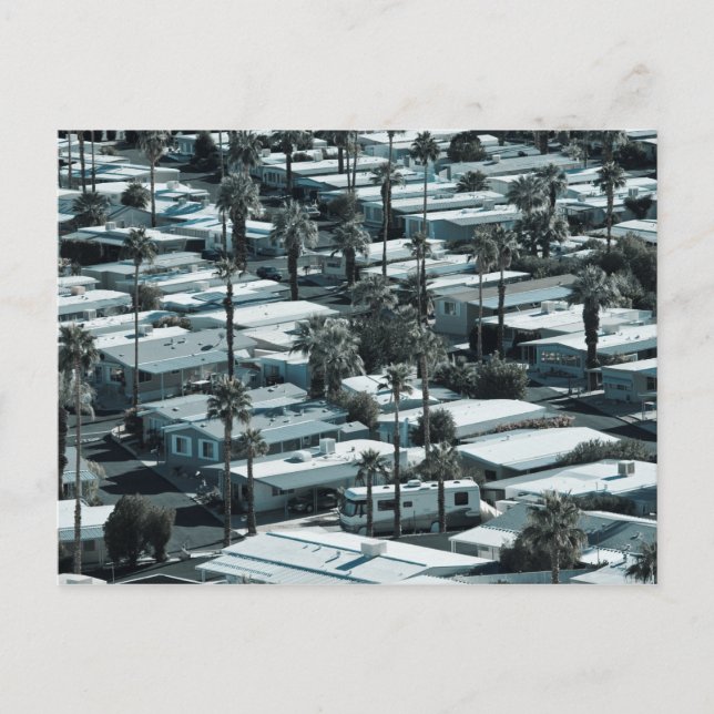 USA, Kalifornien, Handflatan Vår. Trailer Park på Vykort (Framsida)