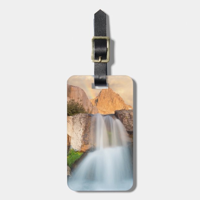 USA, Kalifornien, Inyo National Forest. Vattenfall Bagagebricka (Vertikal Framsida)