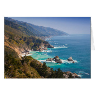 USA, Kalifornien. Kalifornien kust, Big Sur Hälsningskort
