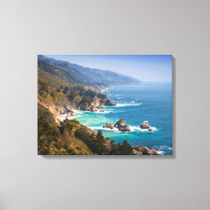 USA, Kalifornien. Kaliforniens kust, Big Sur Canvastryck