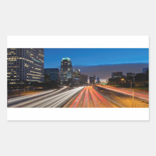 USA, Kalifornien, Los Angeles, 110 Freeway 2 Rektangulärt Klistermärke