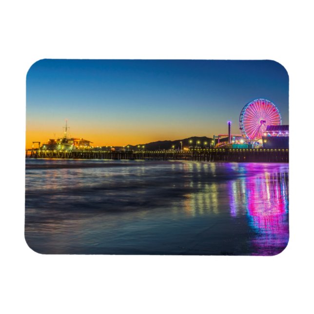 USA, Kalifornien, Los Angeles, Santa Monica Pier Magnet (Horisontell)
