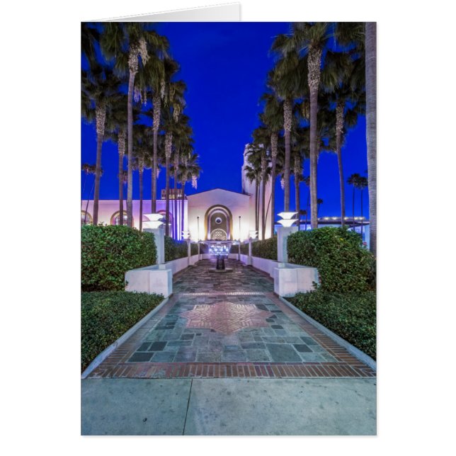 USA, Kalifornien, Los Angeles, Union Station Hälsningskort (Framsidan)