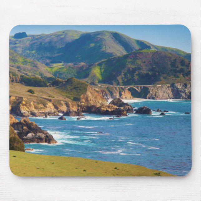 USA, Kalifornien. Panorama med Bixby Musmatta (Framsidan)