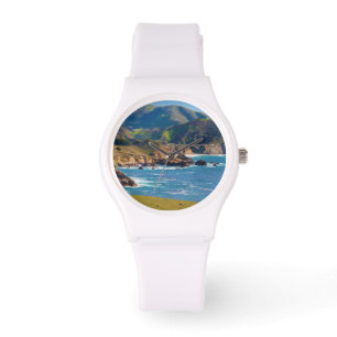 USA, Kalifornien. Panorama över Big Sur med Bixby Armbandsur