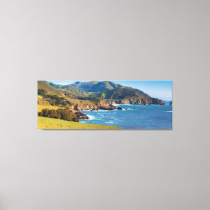USA, Kalifornien. Panorama över Big Sur med Bixby Canvastryck