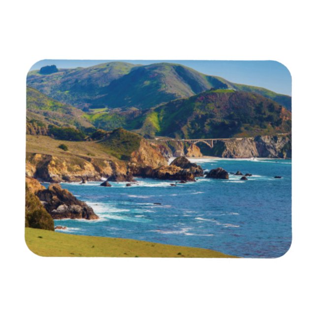 USA, Kalifornien. Panorama över Big Sur med Bixby Magnet (Horisontell)