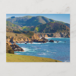 USA, Kalifornien. Panorama över Big Sur med Bixby Vykort