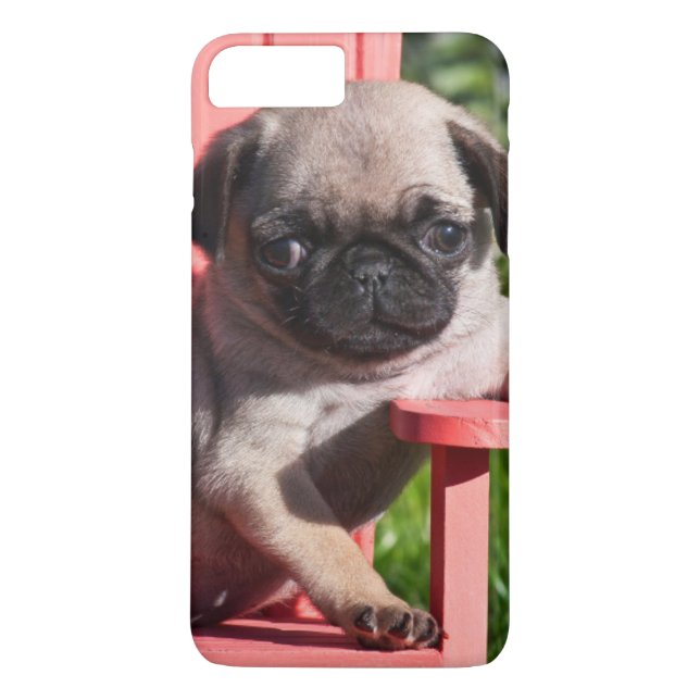 USA, Kalifornien. Pug Puppy Slouching Case-Mate iPhone Skal (Baksida)