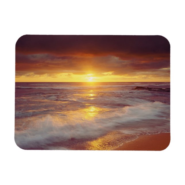 USA, Kalifornien, San Diego. Sunset Cliffs strand Magnet (Horisontell)