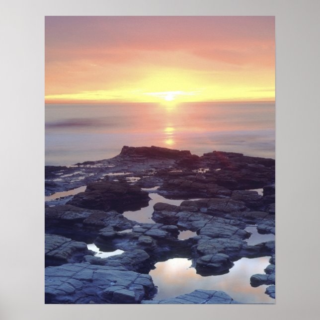 USA, Kalifornien, San Diego. Tidpunkt för solnedgå Poster (Framsidan)