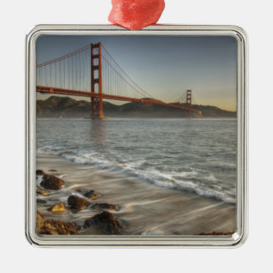 USA, Kalifornien, San Francisco.  Ett naturskönt p Julgransprydnad Metall