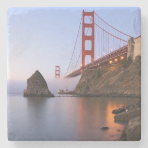 USA, Kalifornien, San Francisco. Golden Gate Underlägg Sten