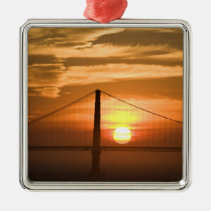 USA. Kalifornien. San Francisco. Solnedgång Julgransprydnad Metall