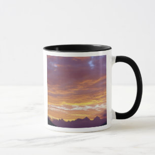 USA, Kalifornien, Solnedgång över Sierra Nevada Mugg