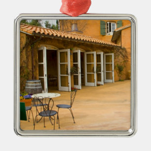 USA, Kalifornien, Sonoma Valley, Patio på Viansa Julgransprydnad Metall