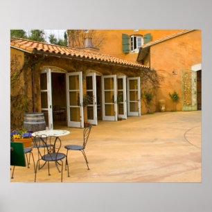 USA, Kalifornien, Sonoma Valley, Patio på Viansa Poster